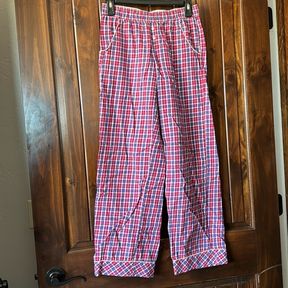 Victoria’s Secret pajama pants red purple with silver thread extra small